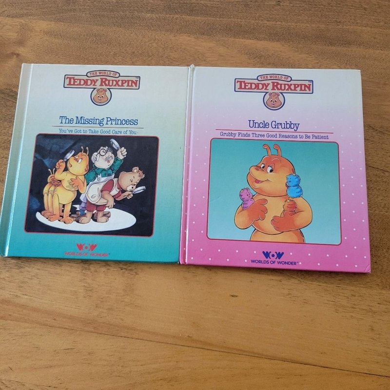 Lot of 2 1980s Teddy Ruxpin Hardcover Books The Missing Princess Uncle ...