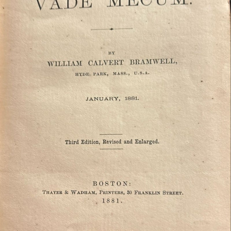 The Wool Carders’ Vade Mecum 1881