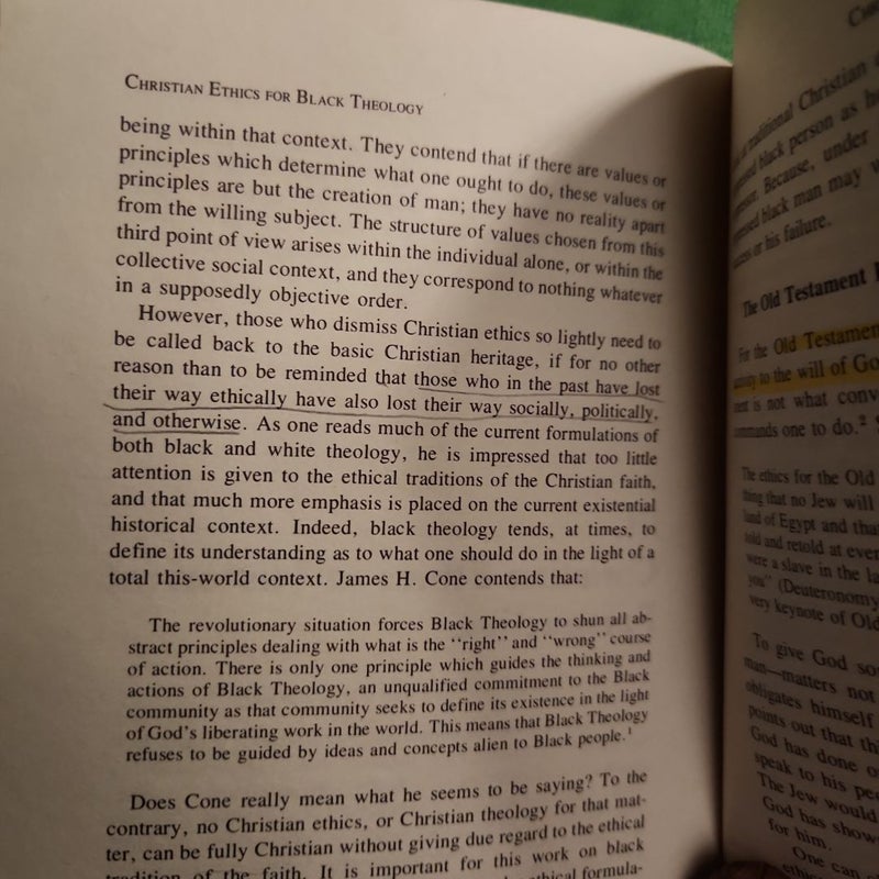 Christian Ethics for Black Theology