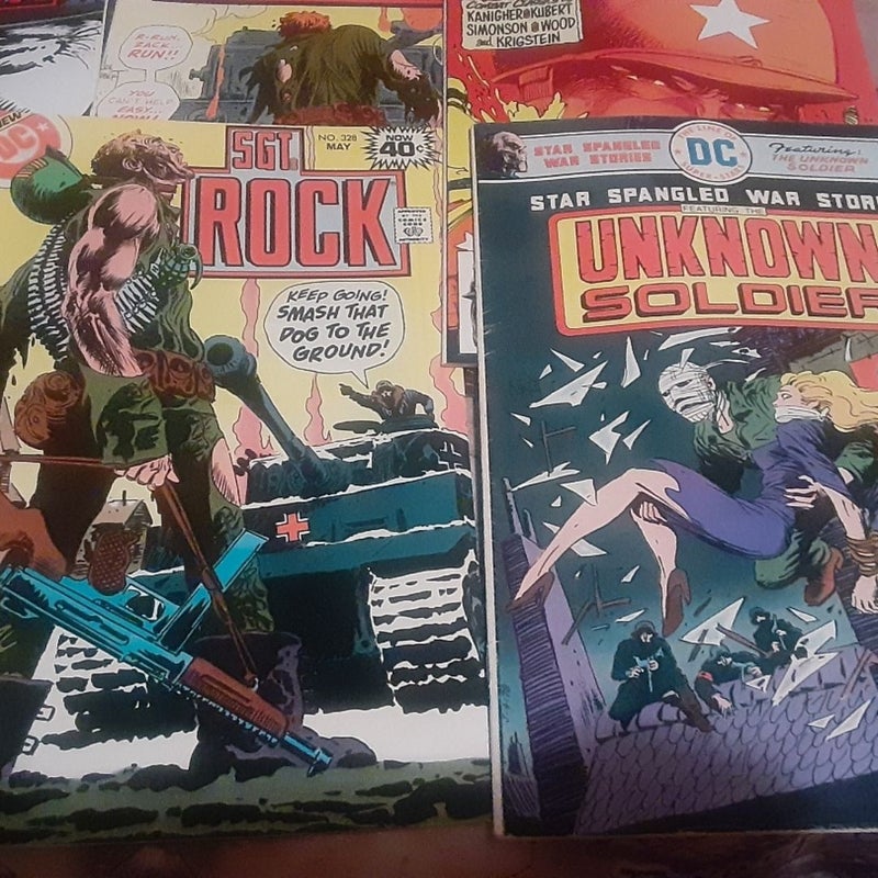 DC WAR comic book lot Sgt Rock 1978, 328,348,407