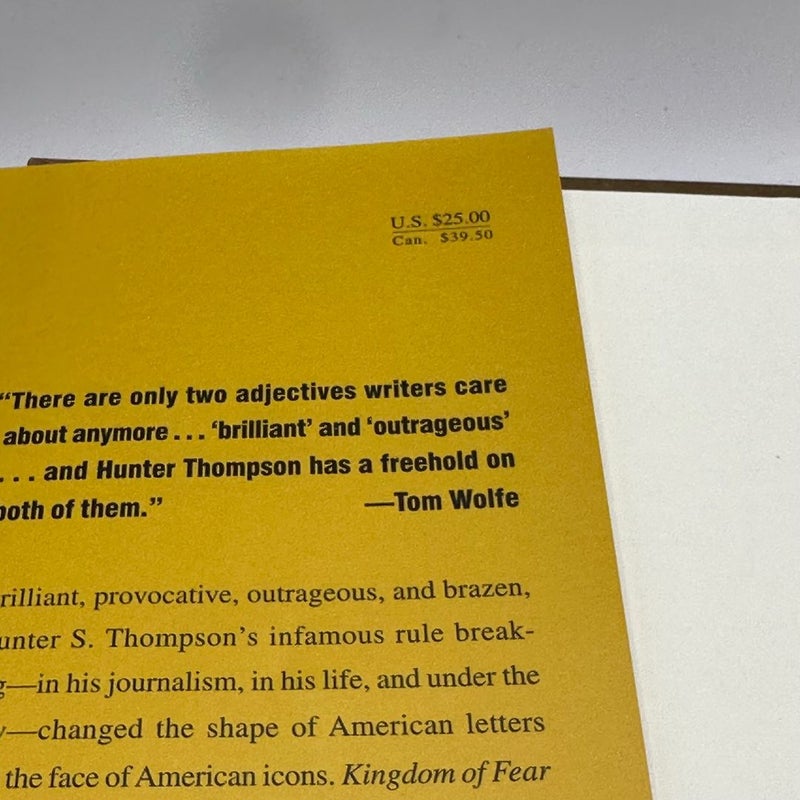 Kingdom of Fear (1st Ed 1st print)