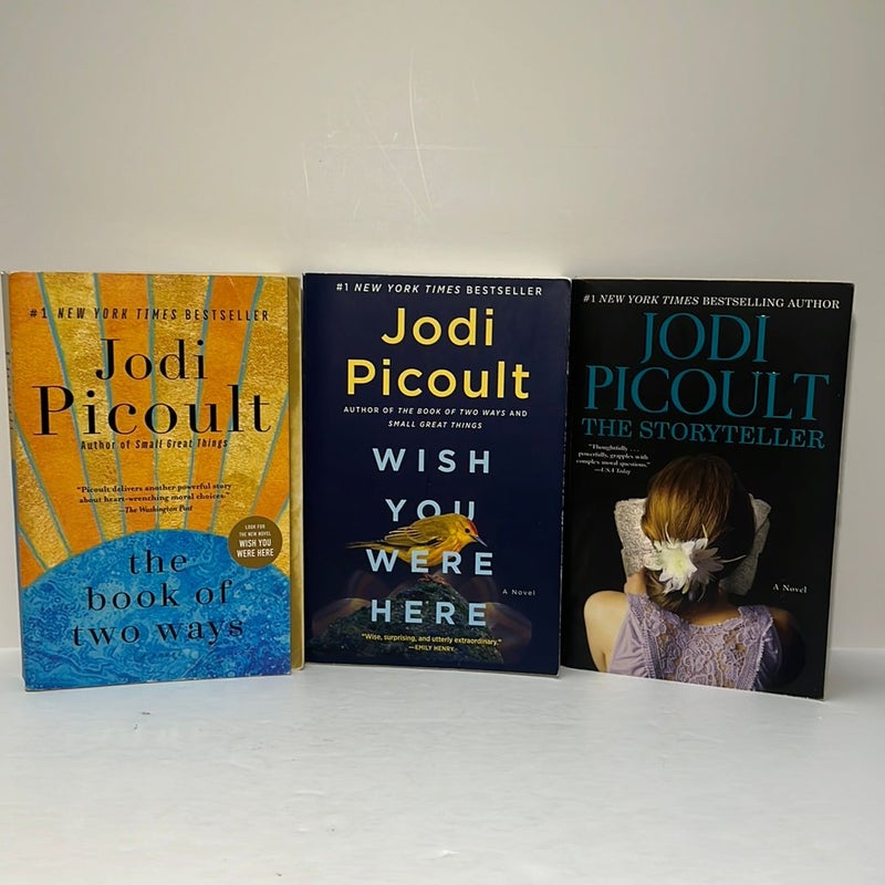 Jodi Picoult (3 Book) Bundle: The Book Of Two Ways, Wish You Were Here, & The Storyteller