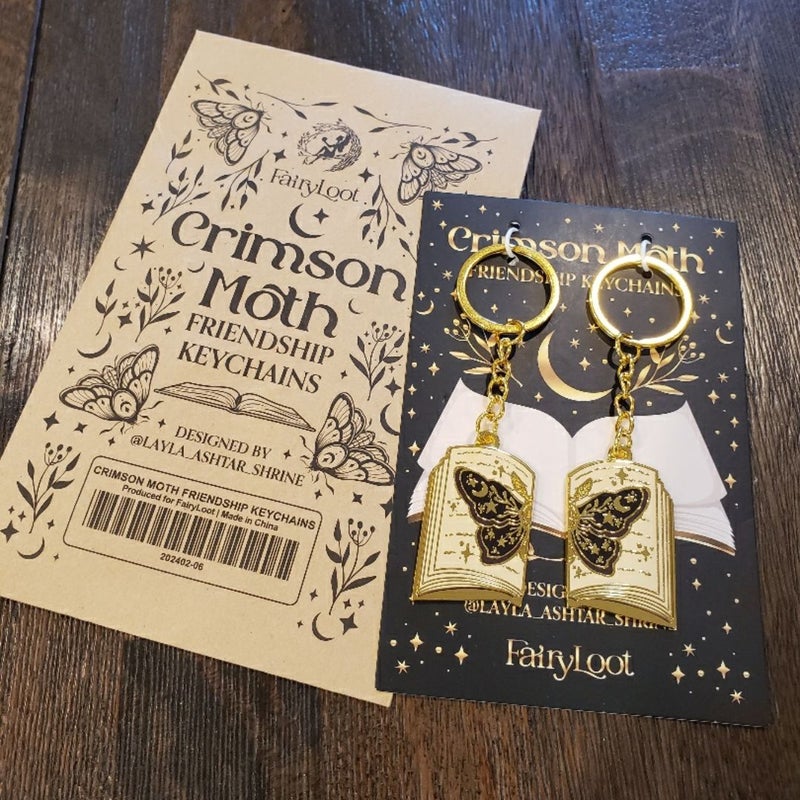 Fairyloot: The Crimson Moth Friendship Keychain Set