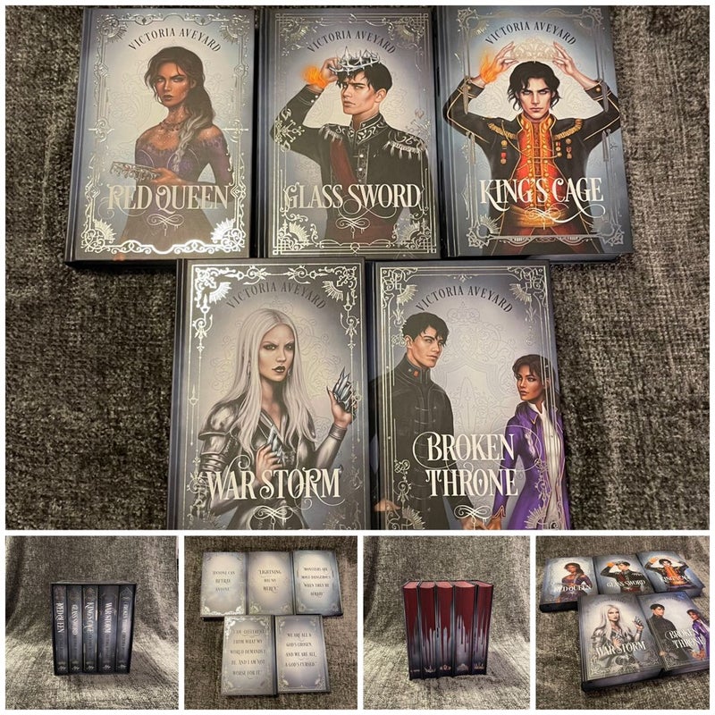 Red Queen Series Box Set — Special Edition — signed — annotated by author — LiyJoy Crate edition 