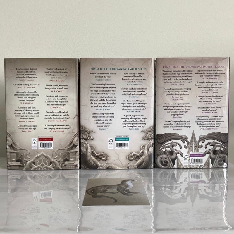 Goldsboro The Drowning Empire Trilogy: The Bone Shard Daughter, The Bone Shard Emperor & The Bone Shard War ~ SIGNED/NUMBERED First Editions