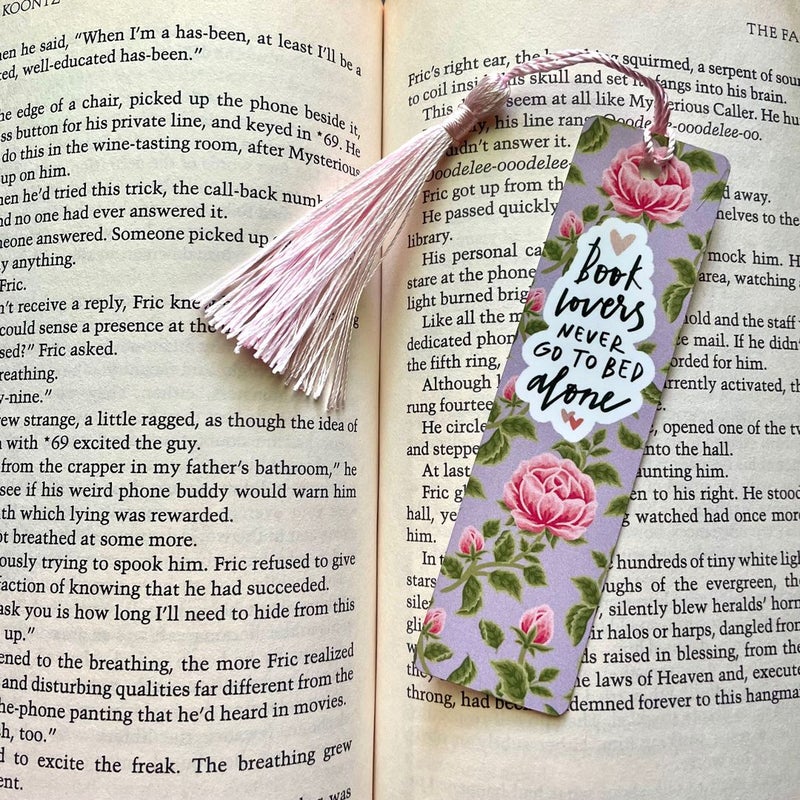 Book Lovers Never go to Bed Alone Metal Bookmark Bookish Gift