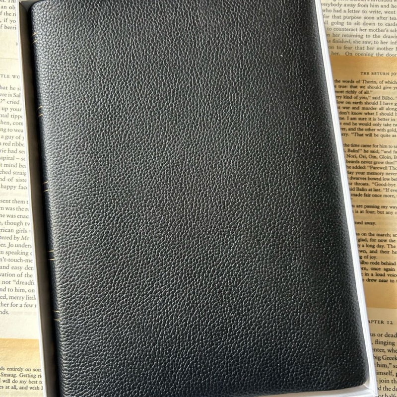 NASB 2020 Wide Margin Reference Bible, Genuine Leather, Black