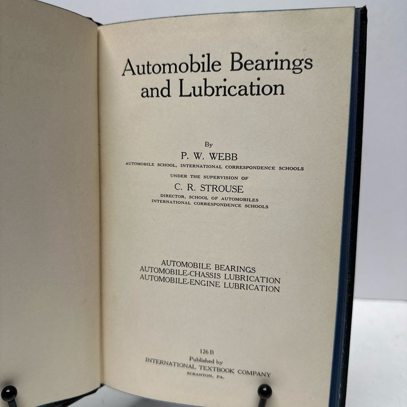 Automobile Bearings & Lubrication #126B, 1934, International Textbook Co