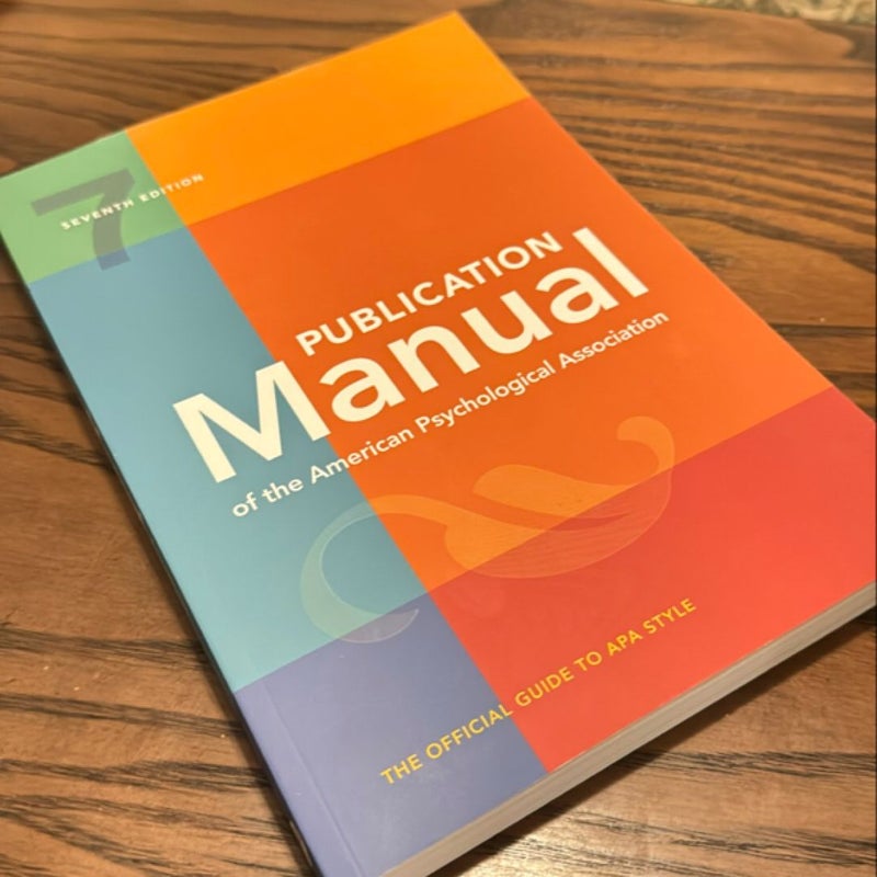 Publication Manual of the American Psychological Association