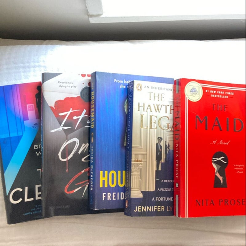 Mystery Thriller Bundle: The Hawthorne Legacy, The Housemaid, It’s Only a Game, The Cleaner, The Maid