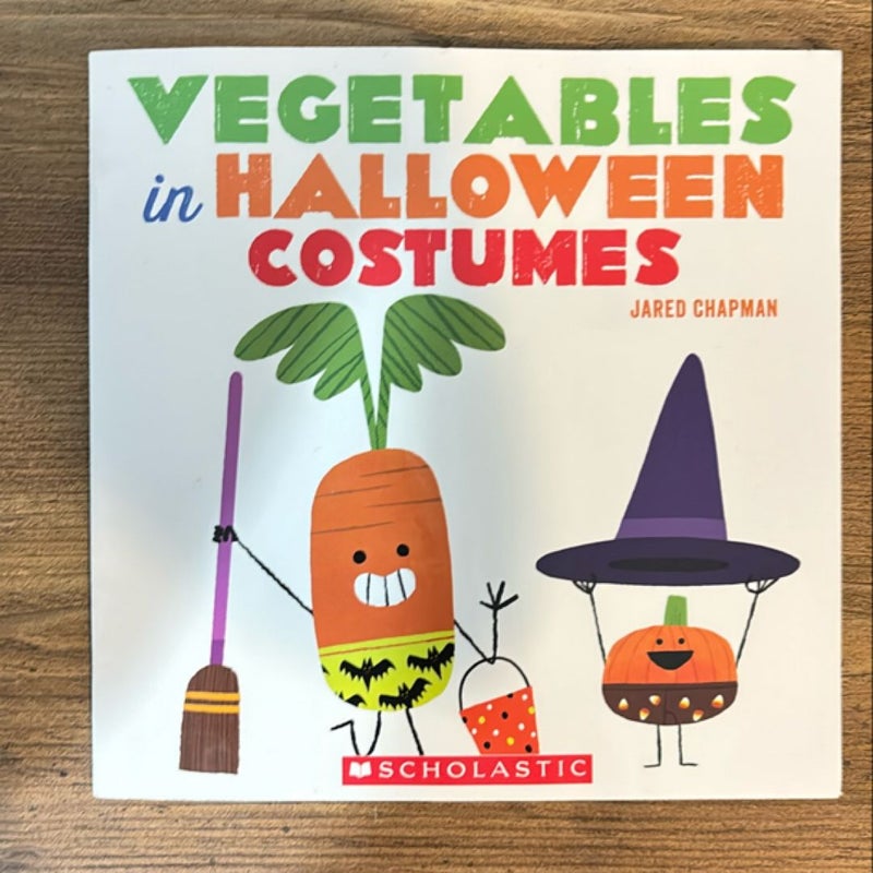 Vegetables in Halloween costumes 