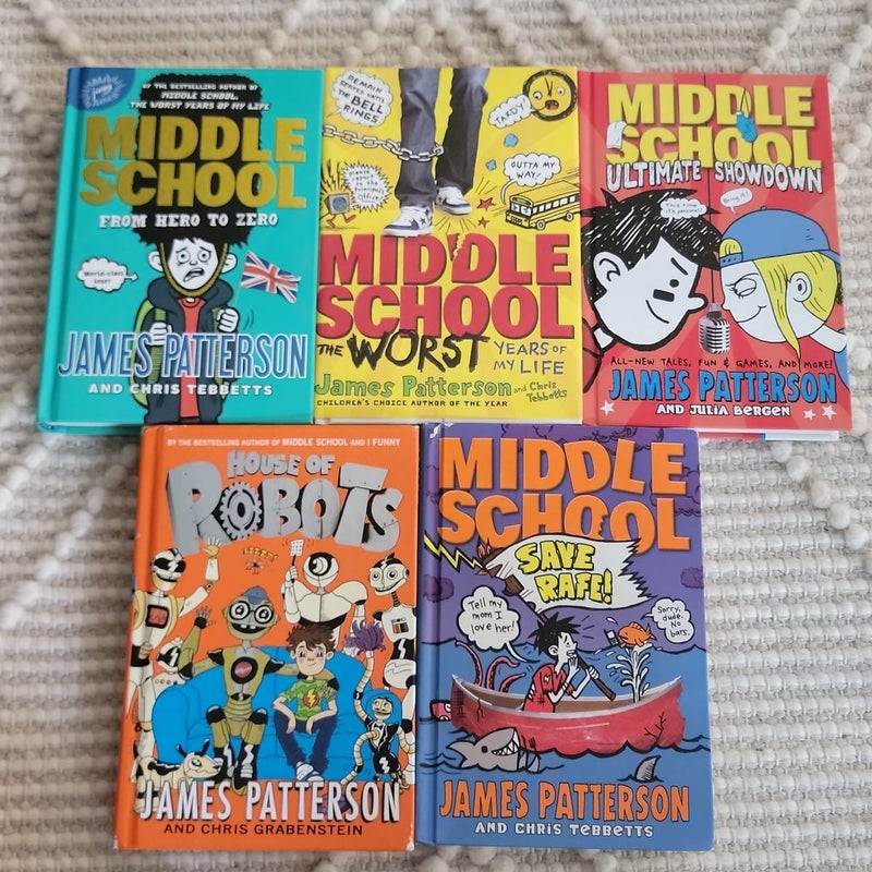 5-book James Patterson Middle School bundle