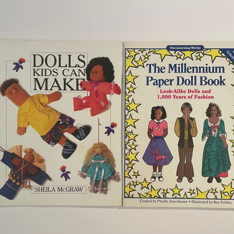 Two Doll-Making Books for Kids - Paperback Craft Book Bundle 