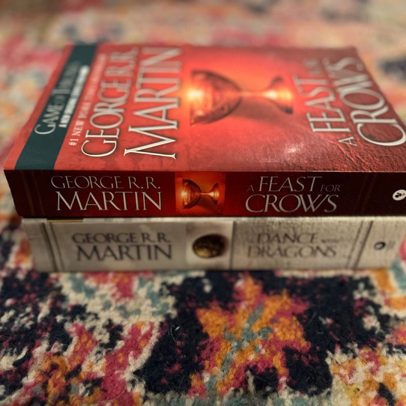 GAME OF THRONES A Feast For Crows & A Dance With Dragons by George R. R. Martin