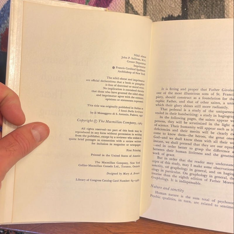 The Saints Through Their Handwriting (1964, first printing)