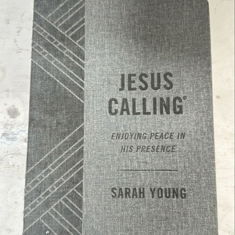 Jesus Calling, Textured Gray Leathersoft, with Full Scriptures