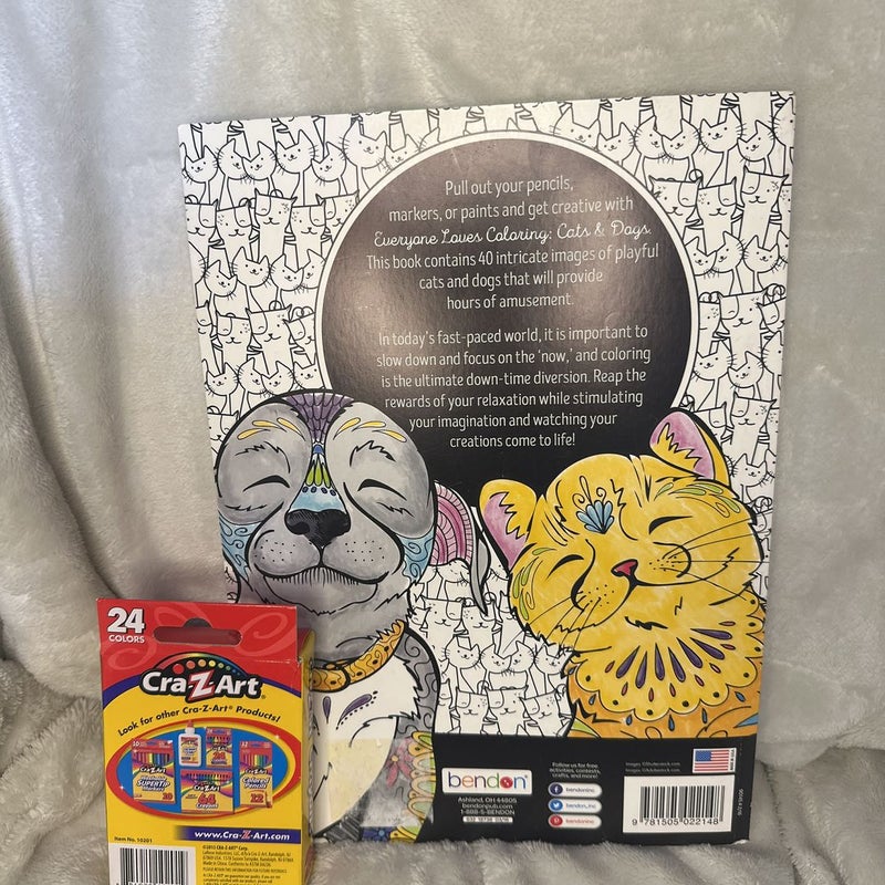 NEW!! Everyone Loves Coloring Book & 24 Pack of Crayons