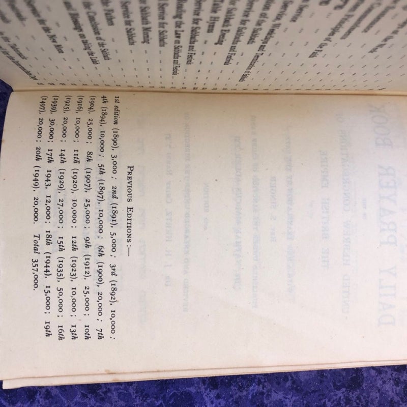 Authorized Daily Prayer Book of the United Hebrew Congregations of the British Empire (1949)