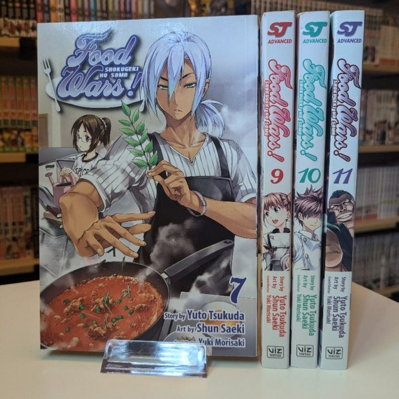 Food Wars! Manga Volumes 7, 9, 10 & 11