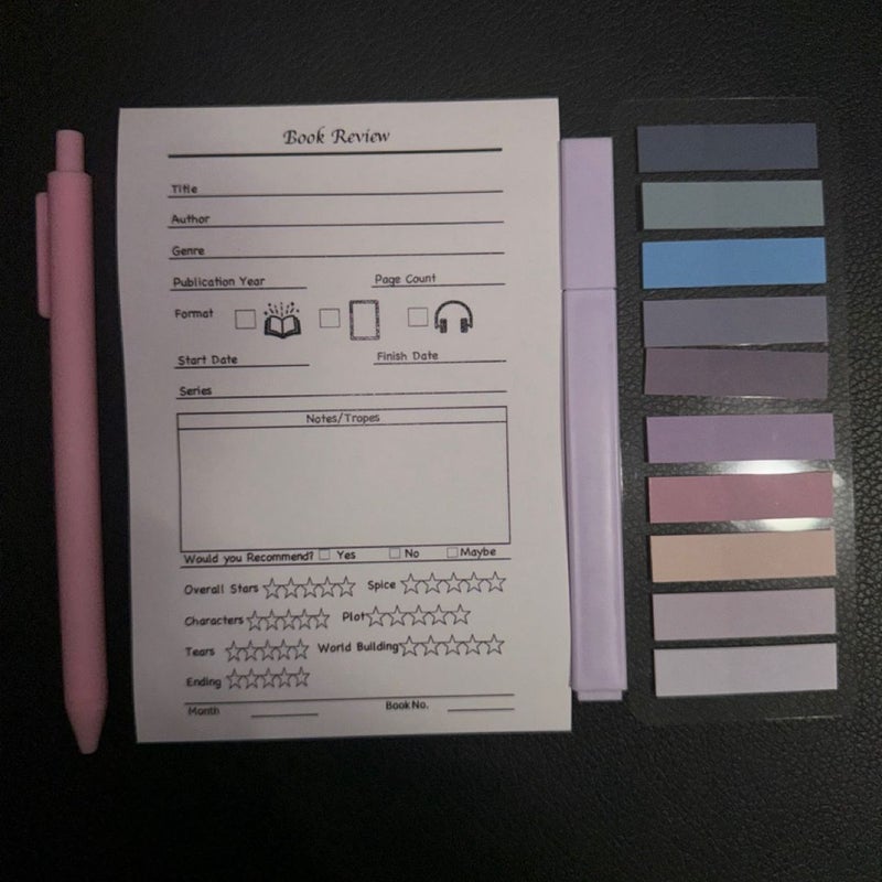 Book Review Sticky Notes Notepad