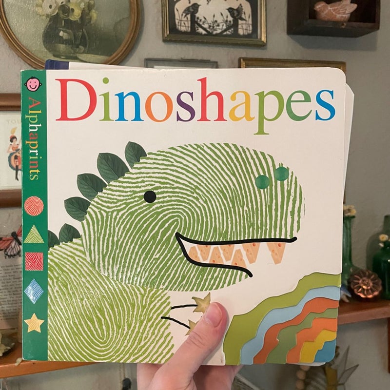 Set of Three Alphaprints Books: ABC, 123, and Dinoshapes