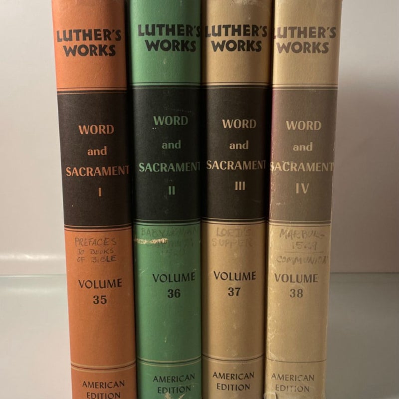 Luther's Works: Word and Sacrament I -IV by Martin Luther (Hardcover, 1959-71)
