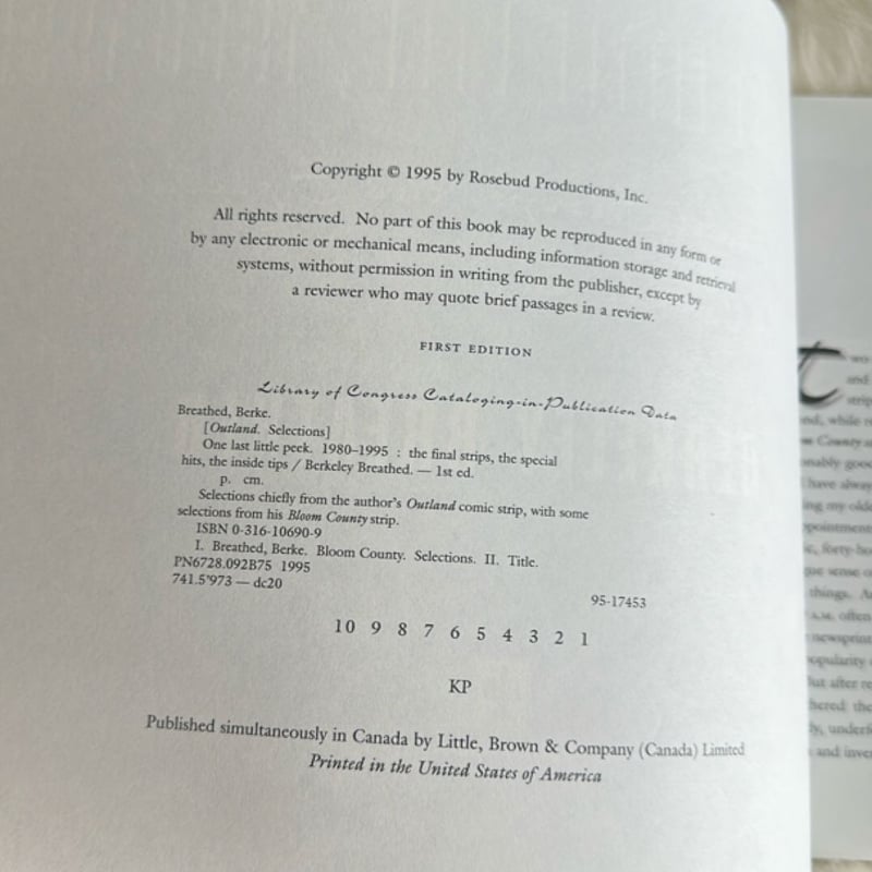 One Last Little Peek, 1980-1995