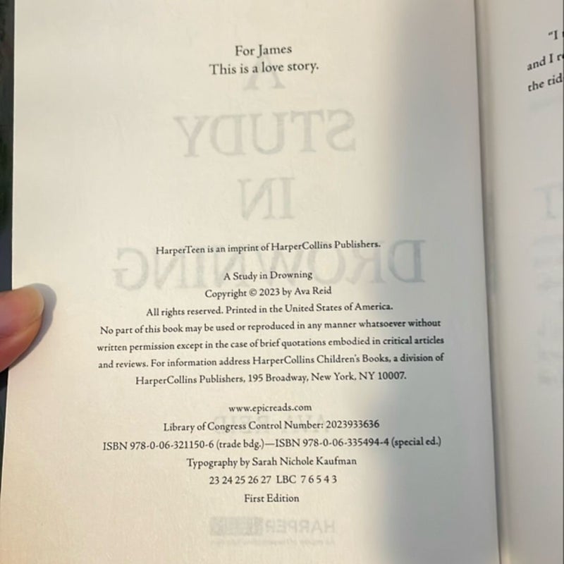 A Study in Drowning - first edition