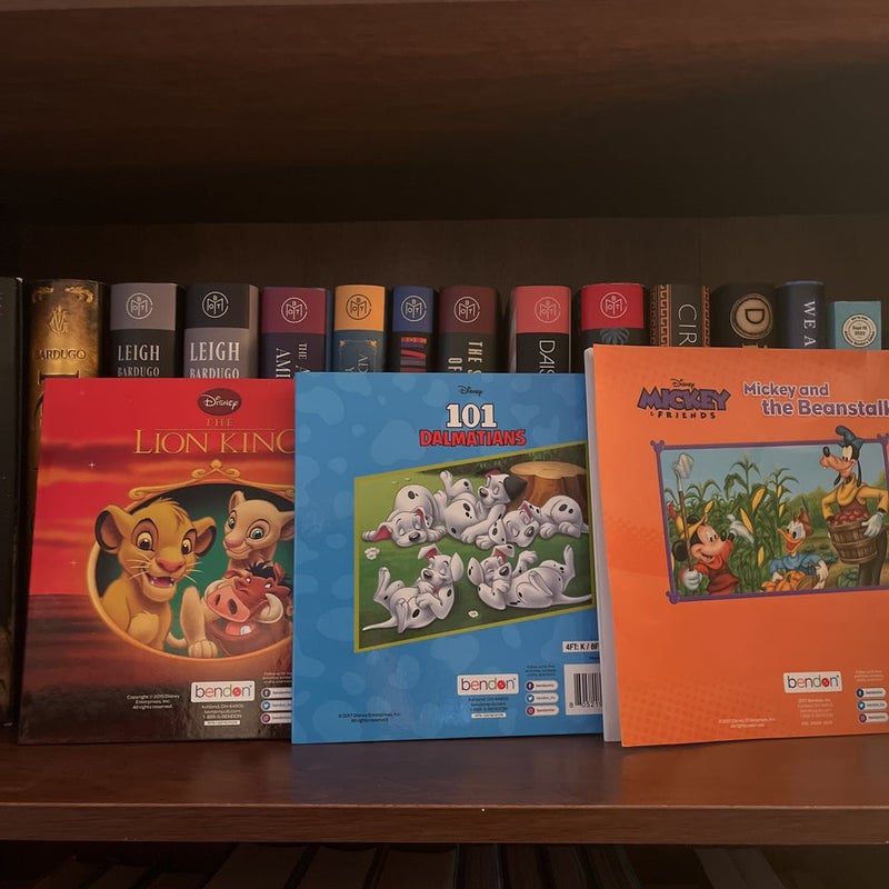 Disney Book Bundle (The Lion King, 101 Dalmatians, Mickey and the Beanstalk)