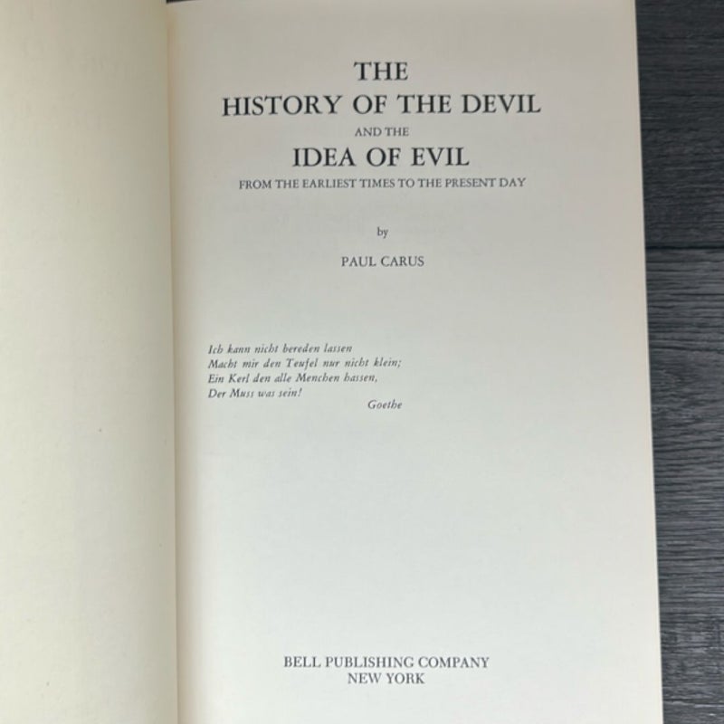 The History of the Devil and the Idea of Evil