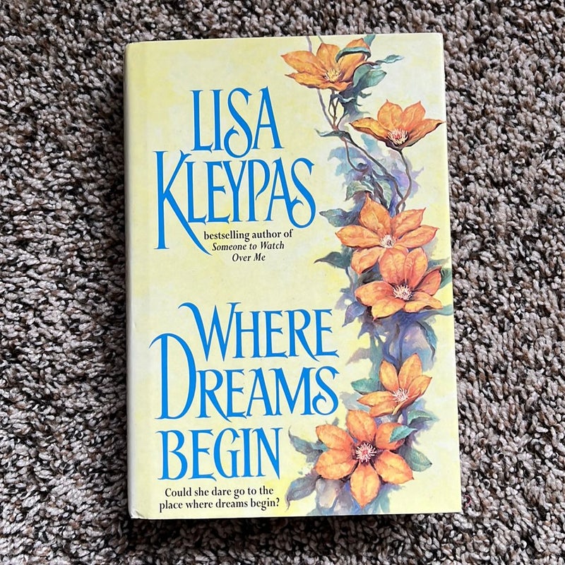 Rare vintage Lisa Kleypas Where Dreams Begin hardback