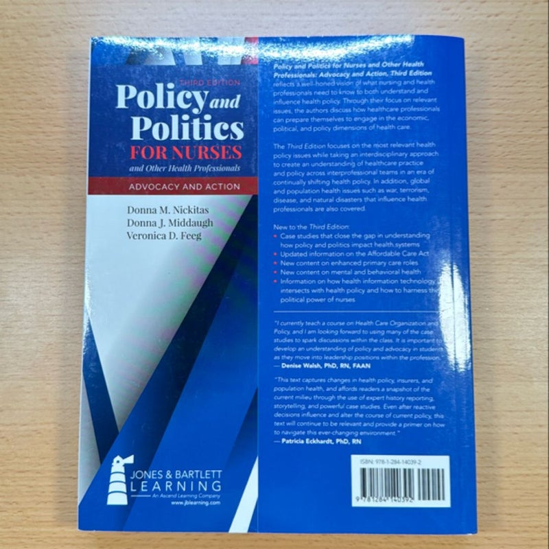 Policy and Politics for Nurses and Other Health Professionals