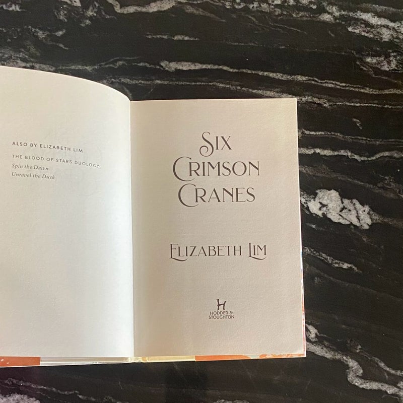 UK Edition Six Crimson Cranes