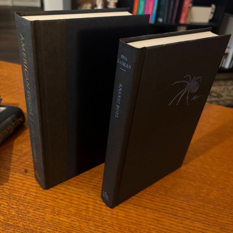 Neil Gaiman bundle signed. American Gods/Anansi Boys 1st editions 