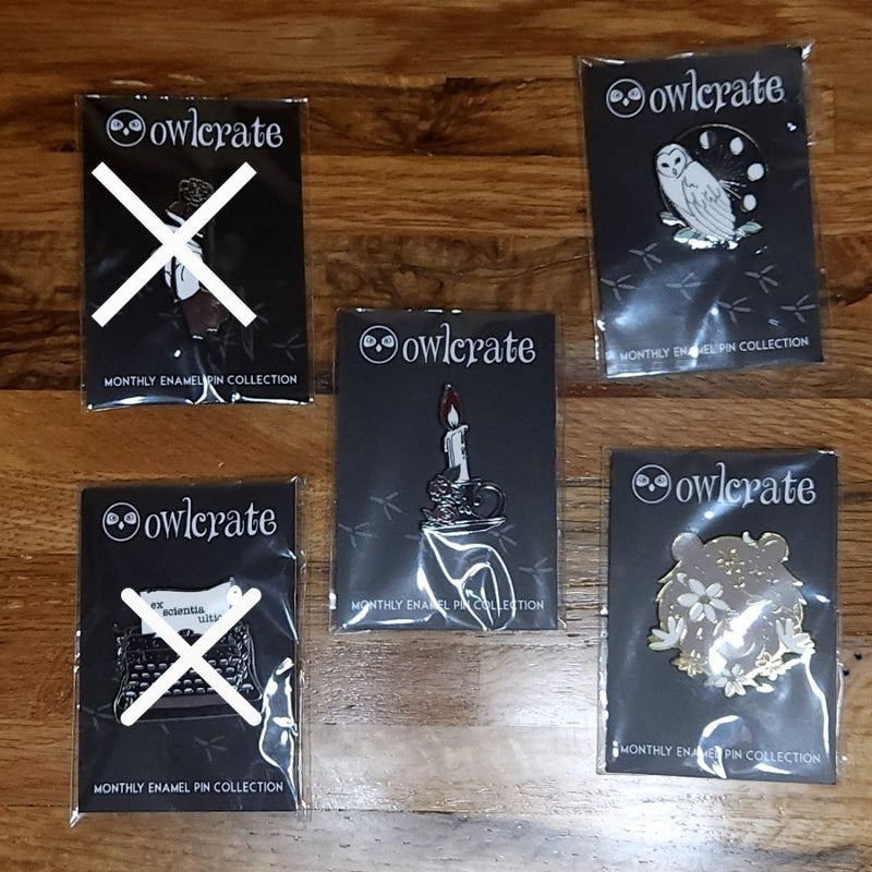 OwlCrate pin bundle