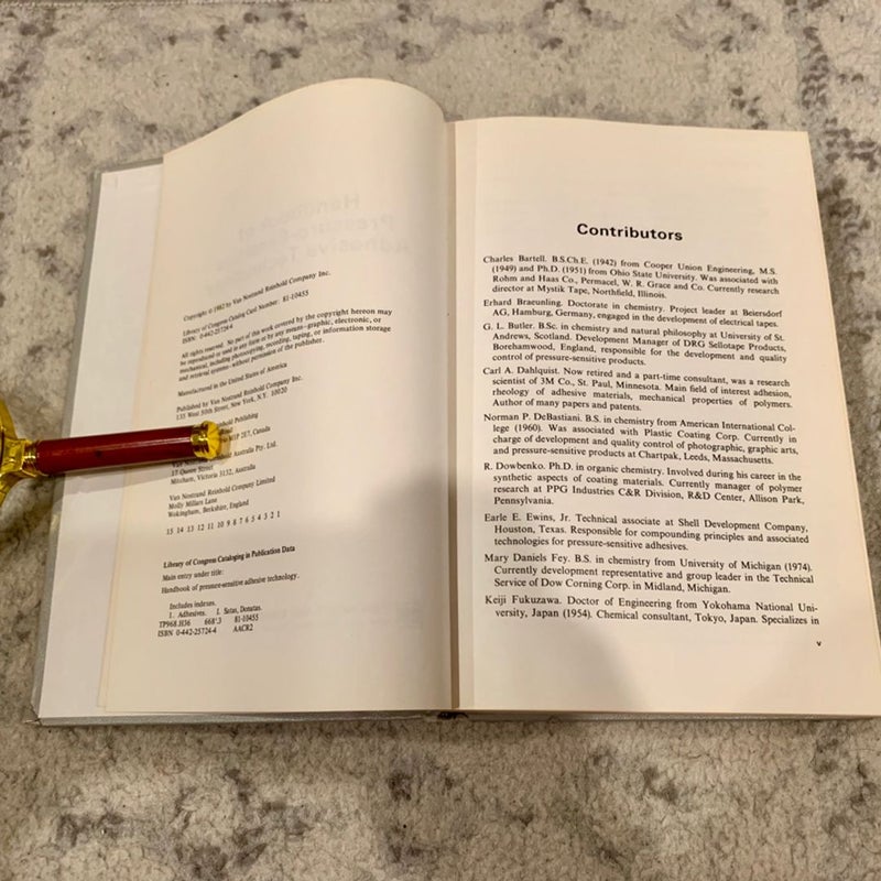 Handbook of Pressure-Sensitive Adhesive Technology
