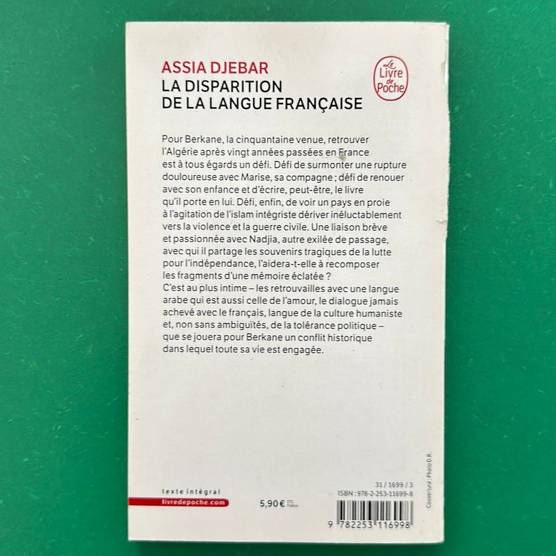 La disparition de la langue française 