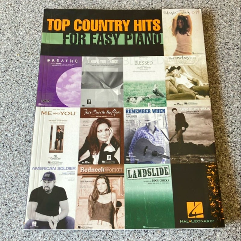 Top Country Hits for Easy Piano