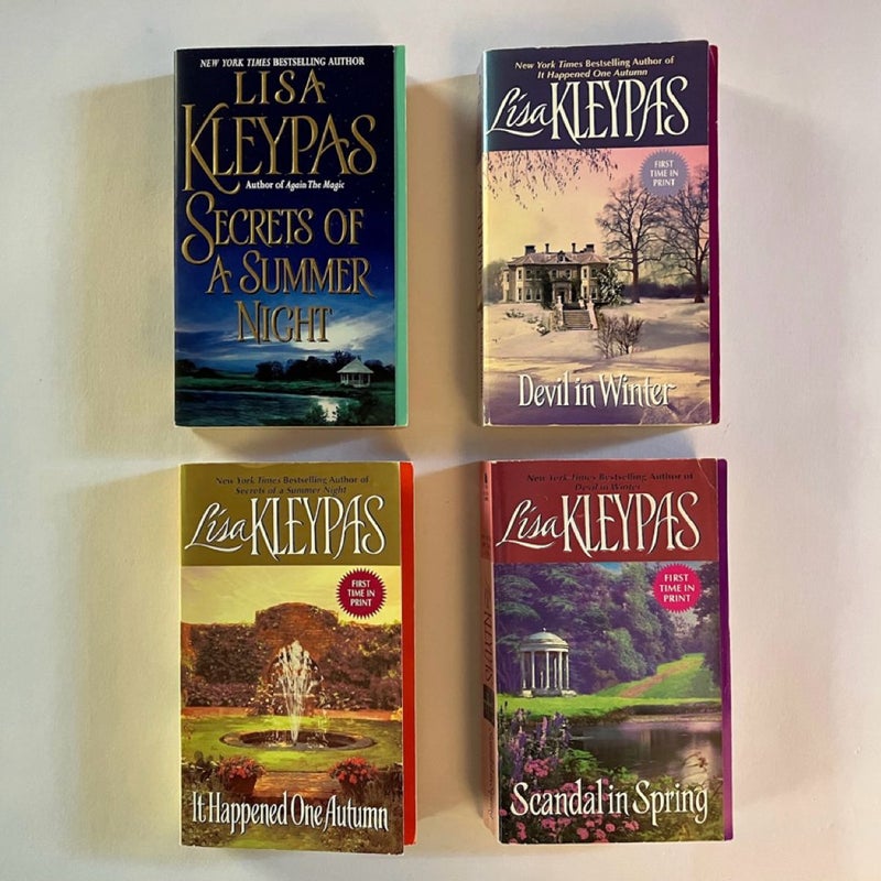 Secrets of a Summer Night; It Happened One Autumn; Devil in Winter; Scandal in Spring; Wallflowers Lot/Bundle of 4