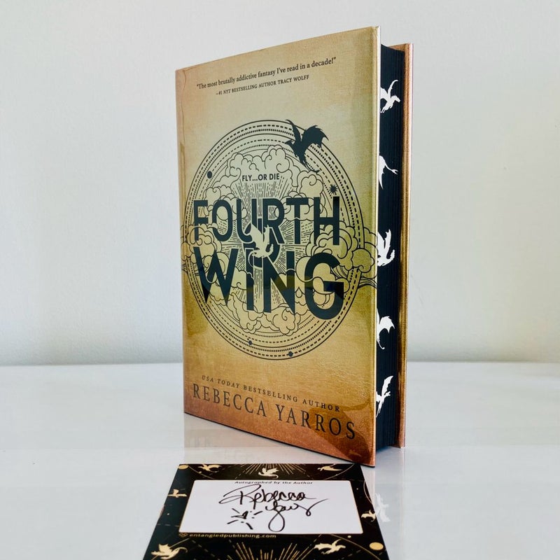 Fourth Wing First Edition First Printing Sprayed Edges & Bookplate