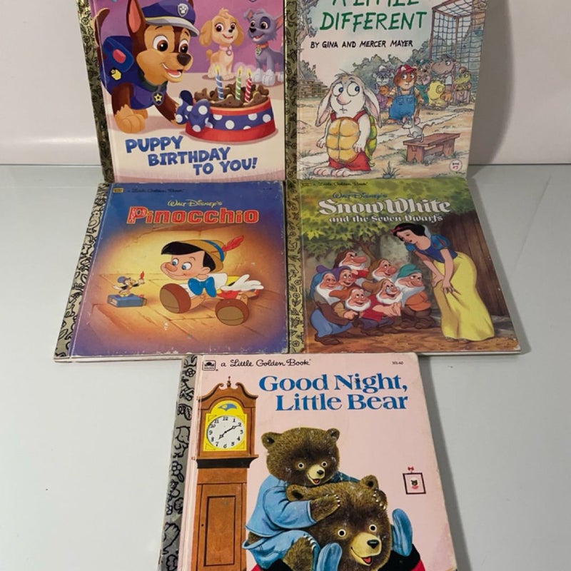 Little Golden Book Lot! 1990s Disney & a Contemporary First Edition Paw Patrol