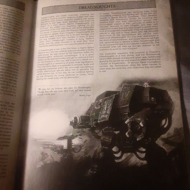 Warhammer 40k Codex Space Marines paperback book