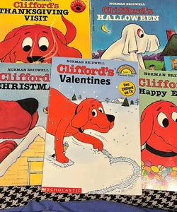 5 holiday Clifford bundle: Clifford's Happy Easter, Clifford’s Halloween, Clifford’s Thanksgiving Visit, Clifford’s Christmas, Clifford’s Valentines