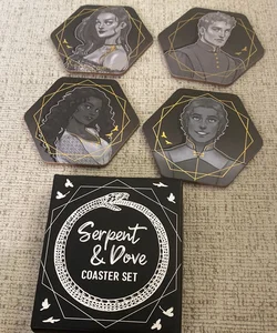 Serpent and Dove coaster set 