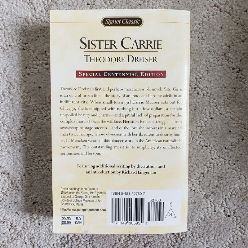 Sister Carrie (Signet Classics Special Centennial Edition, 2000)