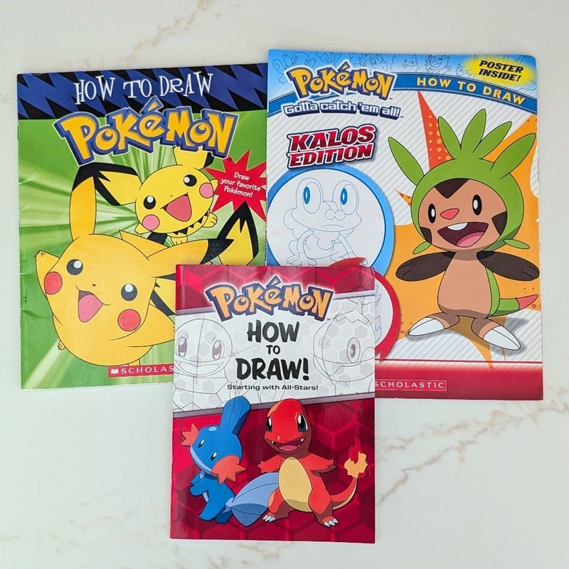 How to Draw Pokemon Set of 3 Books