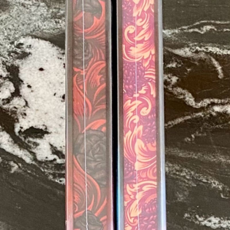 The Shadow Between Us & The Darkness Within Us by Tricia Levenseller Bookish Box Sealed Signed Reversible 