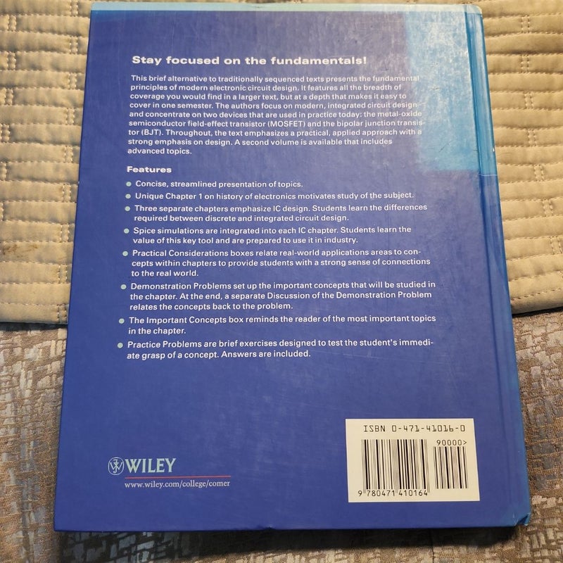 Fundamentals of Electronic Circuit Design