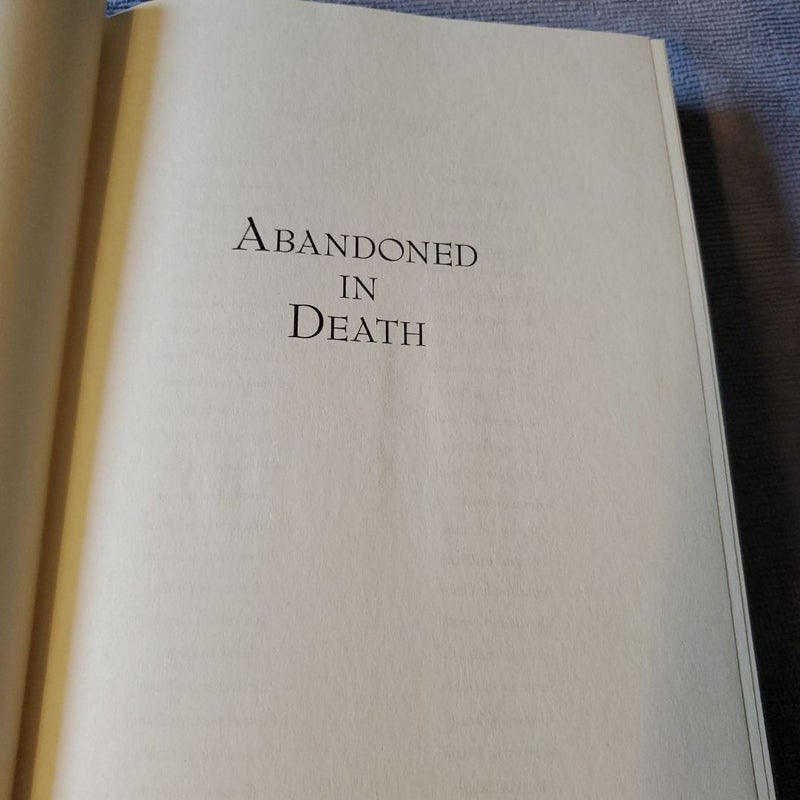 Abandoned in Death first edition 