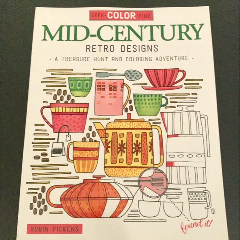 Seek, Color, Find Mid-Century Retro Designs